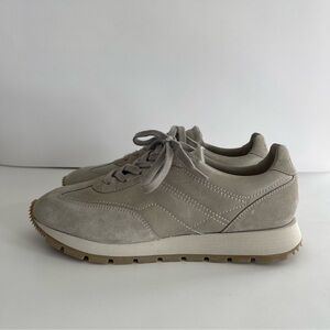 KOlO retro runner grey suede & leather vintage inspired trainers sneakers - US 9